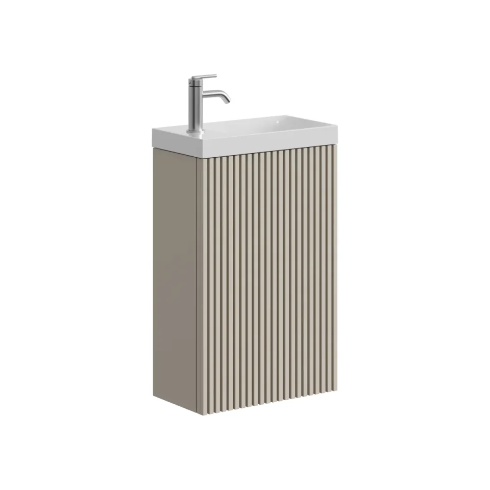 Crosswater Limit 400mm Cloakroom Wall Hung Door Unit Warm Stone product image - Image 1