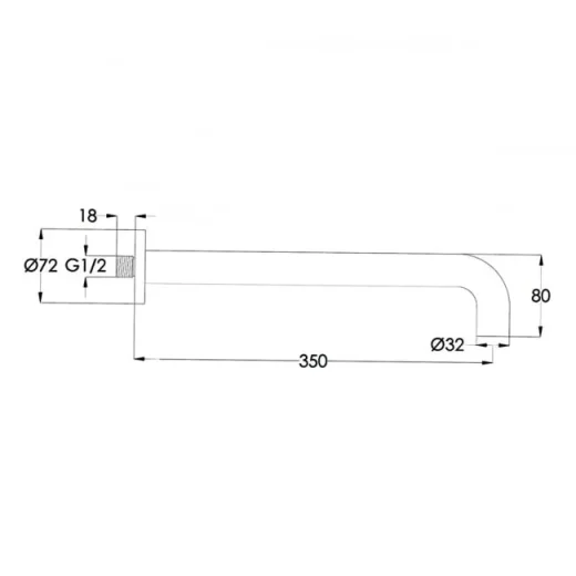 Just Taps Single Headshower Chrome product image - Image 1