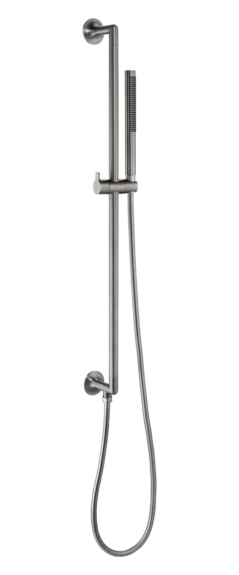 Just Taps Kono Slide Rail With Pencil Shower Handle And Hose Brushed Black