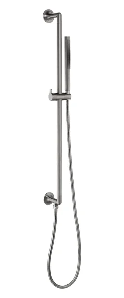 Just Taps Kono Slide Rail With Pencil Shower Handle And Hose Brushed Black