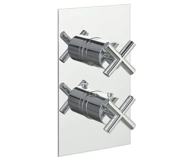 Just Taps Solex Thermostatic Concealed 2 Outlet Shower Valve Chrome