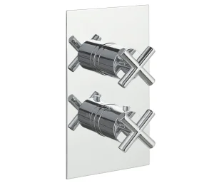 Just Taps Solex Thermostatic Concealed 2 Outlet Shower Valve Chrome