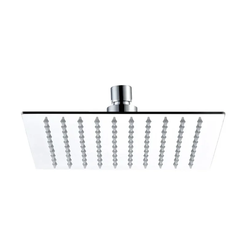 Just Taps Glide Ultra-Thin Square Shower Head 200mm Chrome detail view - Image 2