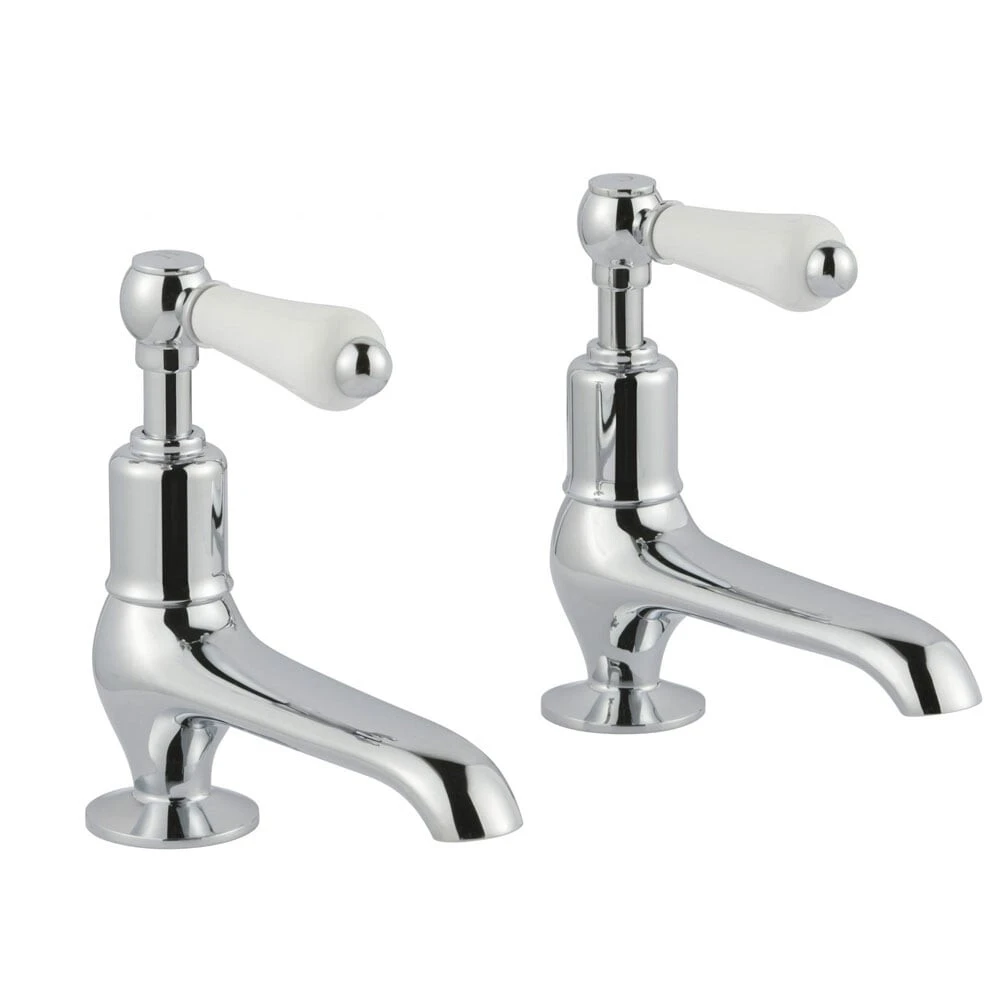 Just Taps Grosvenor Lever Long Nose Basin Taps Chrome