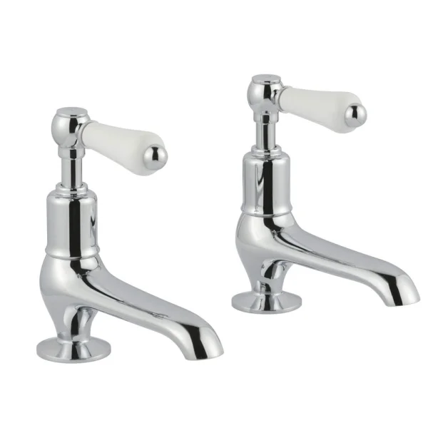 Just Taps Grosvenor Lever Long Nose Basin Taps Chrome
