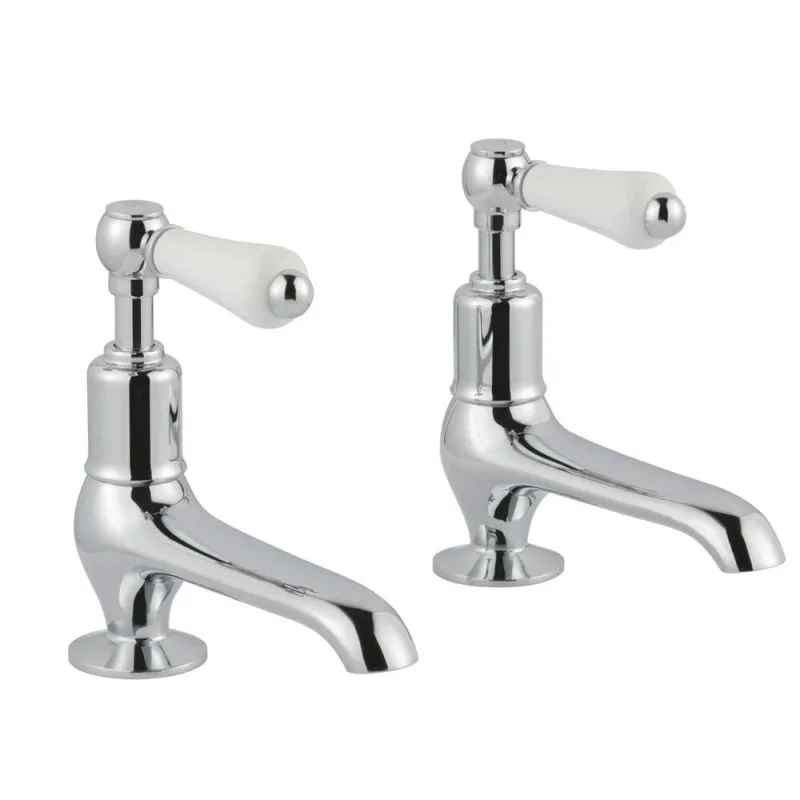Just Taps Grosvenor Lever Long Nose Basin Taps Chrome product image - Image 1