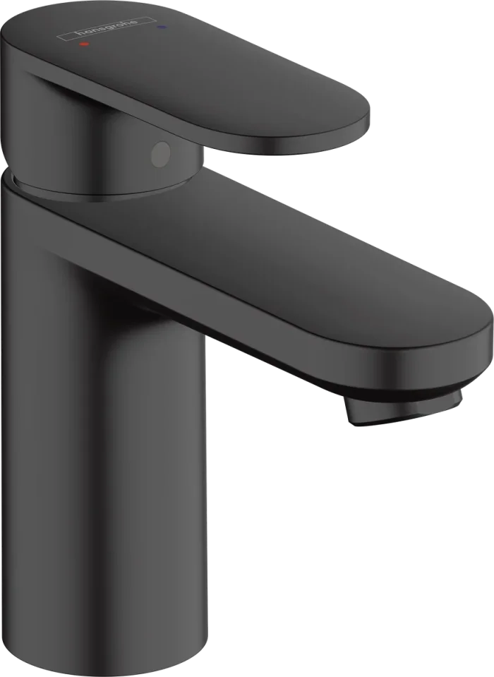 Hansgrohe Vernis Blend Single Lever Basin Mixer 100 Without Waste Set Matt Black product image - Image 1