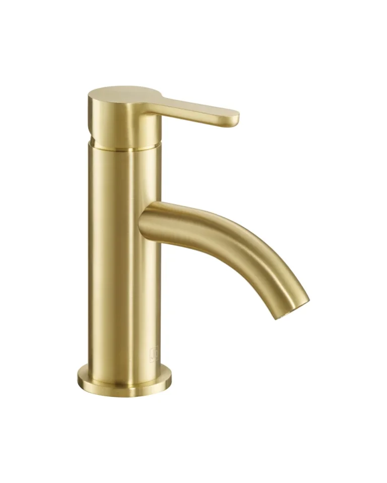 Just Taps Kono Single Lever Basin Mixer Brushed Brass product image - Image 1