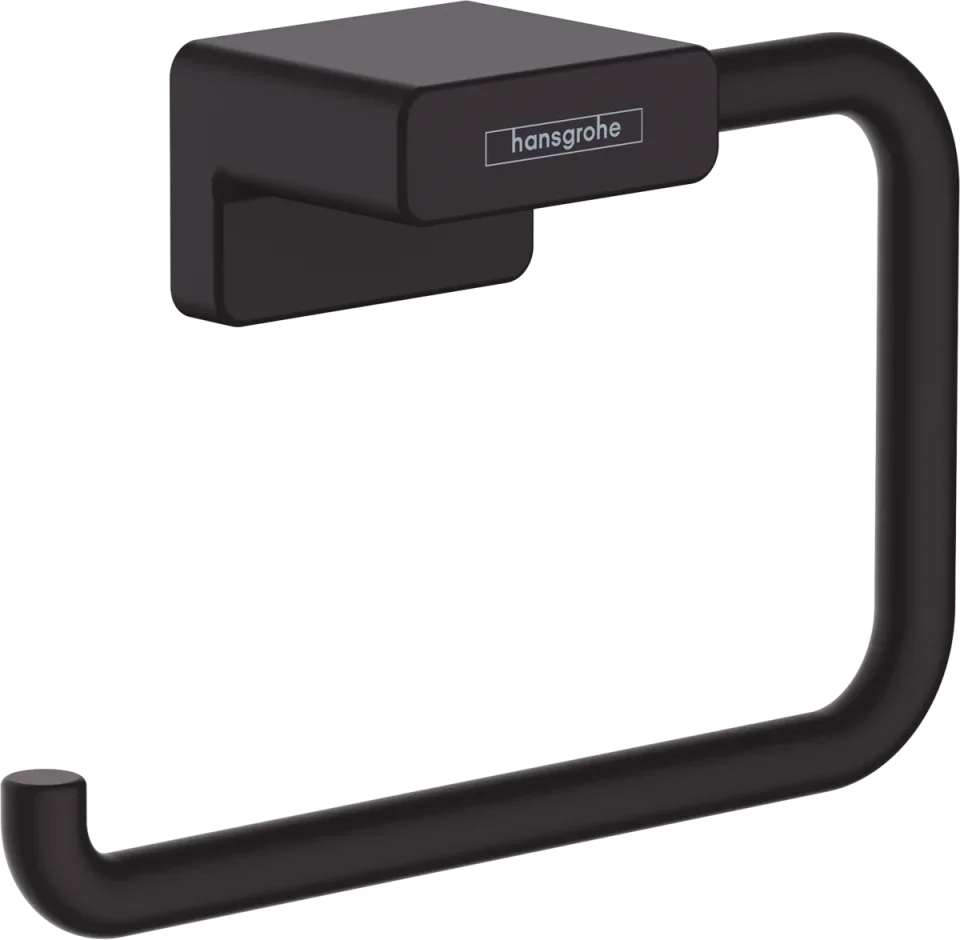 Hansgrohe Addstoris Q Roll Holder Without Cover Matt Black product image - Image 1