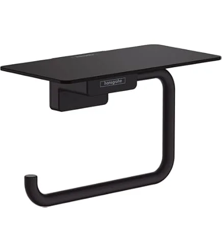 Hansgrohe Addstoris Q Roll Holder With Shelf Matt Black