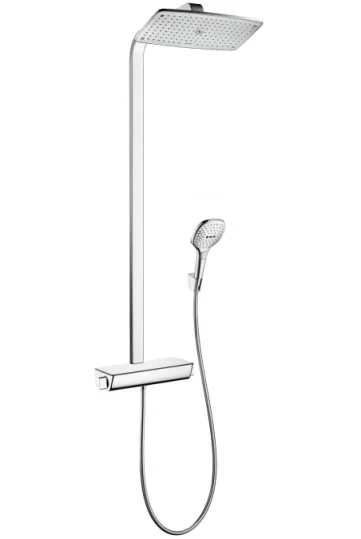 Hansgrohe Raindance E Showerpipe 360 1jet Ecosmart With Thermostatic Shower Mixer Chrome detail view - Image 2