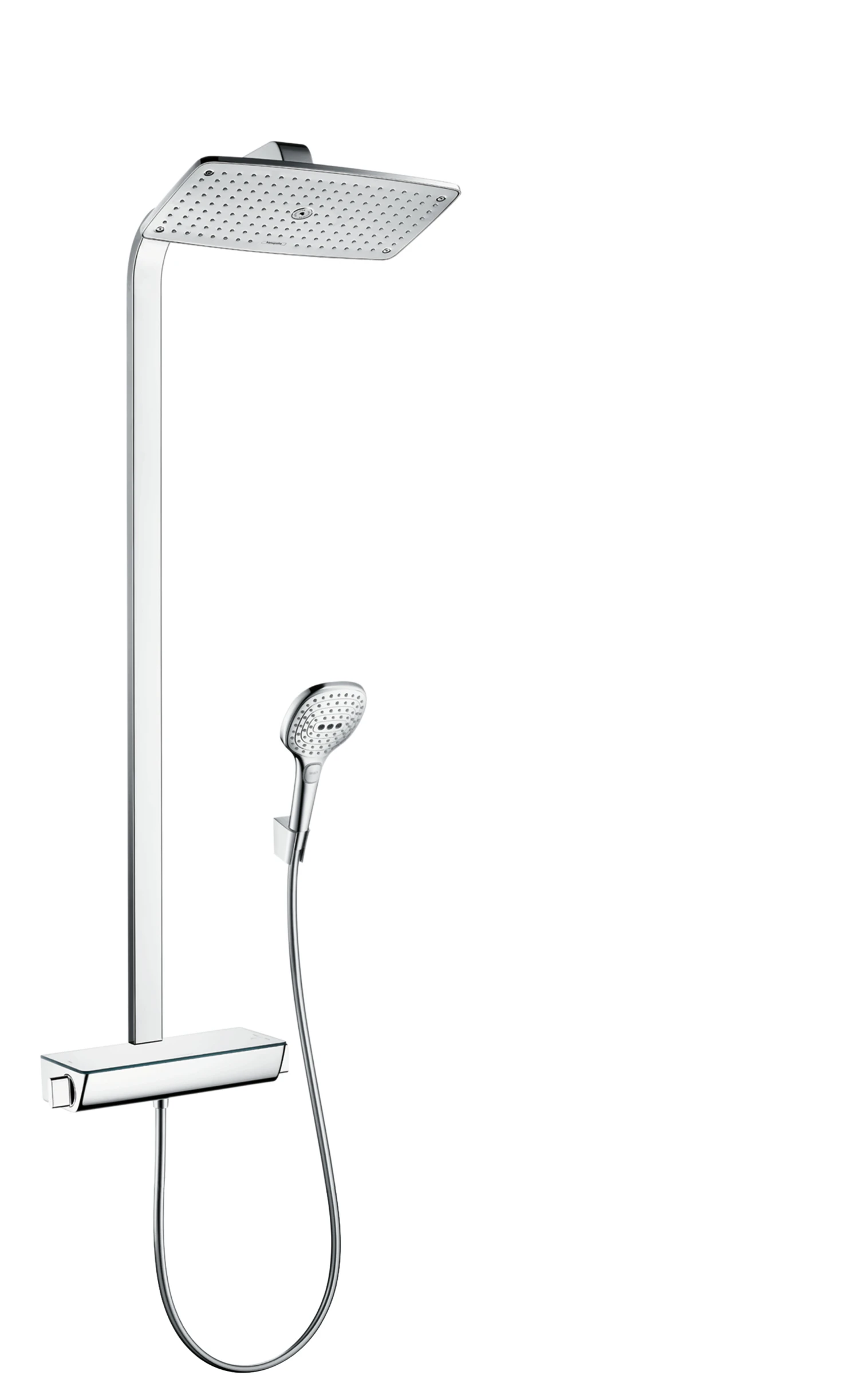 Hansgrohe Raindance E Showerpipe 360 1jet Ecosmart With Thermostatic Shower Mixer Chrome