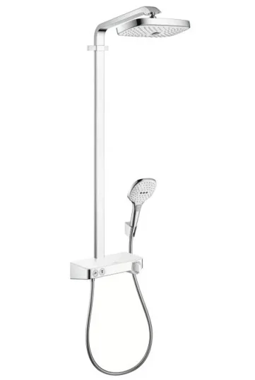 Hansgrohe Raindance Select E Showerpipe 300 2jet With Showertablet Select 300 White/chrome detail view - Image 2
