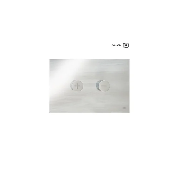 Oli Trumpet Flush Plate, Brushed Chrome 