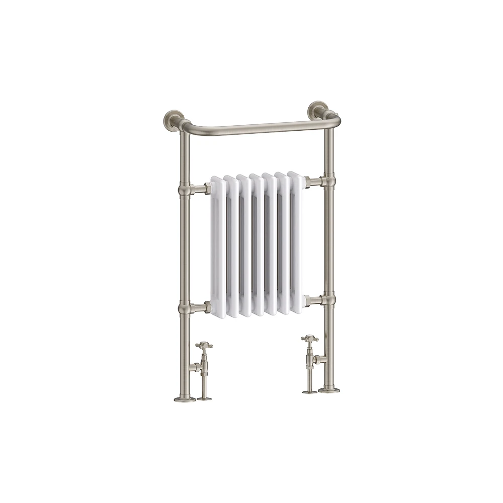 Burlington Trafalgar Brushed Nickel/white Towel Warmer