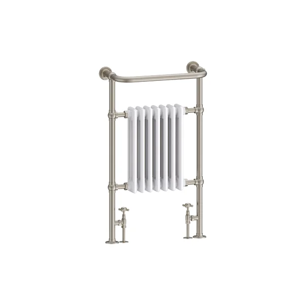 Burlington Trafalgar Brushed Nickel/white Towel Warmer