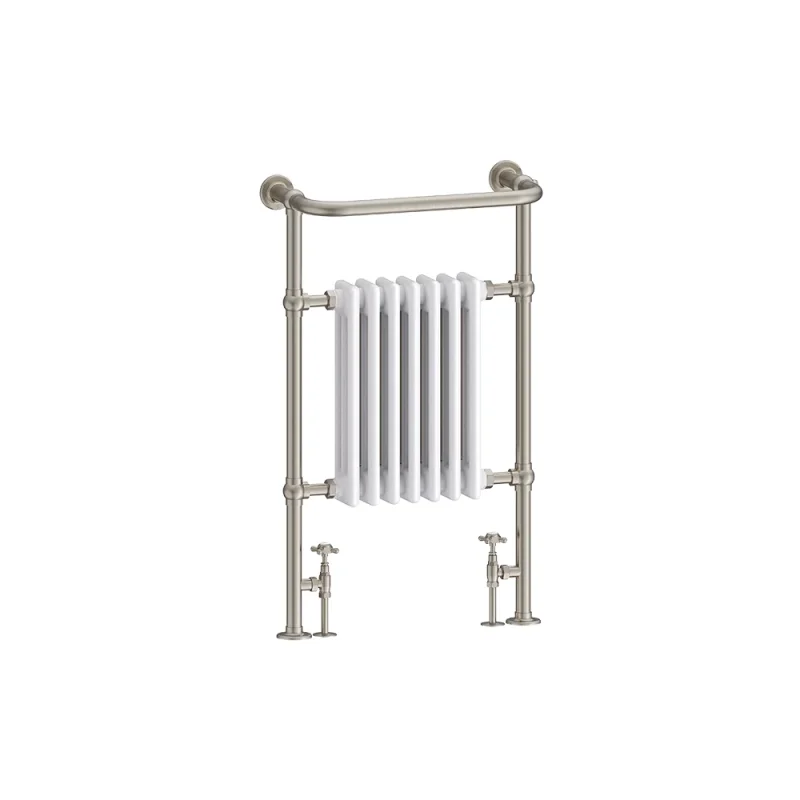 Burlington Trafalgar Brushed Nickel/white Towel Warmer product image - Image 1