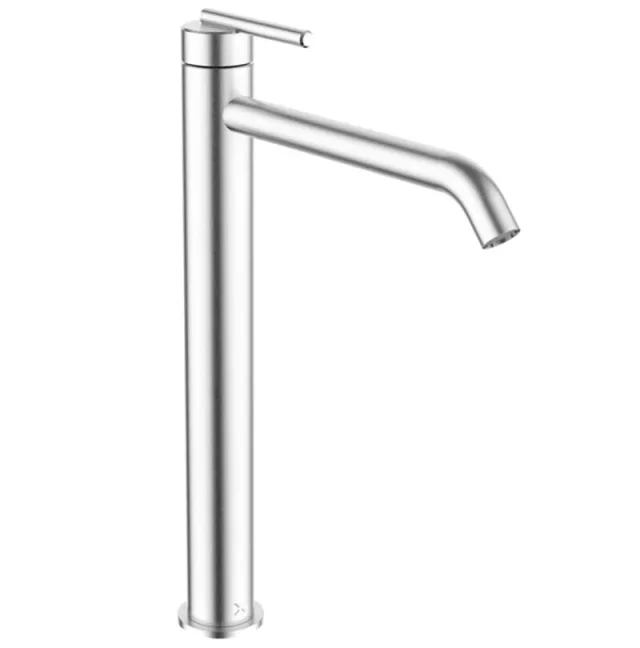 Crosswater 3ONE6 Lever Basin Tall Mono Stainless Steel detail view - Image 3