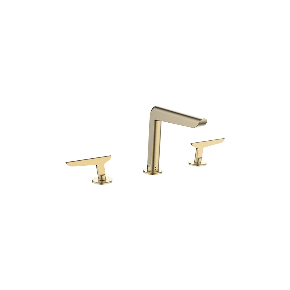 Crosswater Foile Basin 3 Hole Set Brushed Brass
