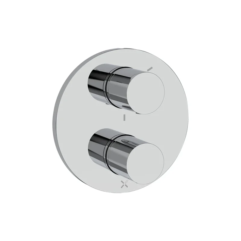 Crosswater Crossbox Lazo 3 Outlet Trim & Levers Chrome product image - Image 1