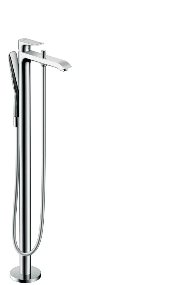 Hansgrohe Metris Single Lever Bath Mixer Floor Standing Chrome product image - Image 1