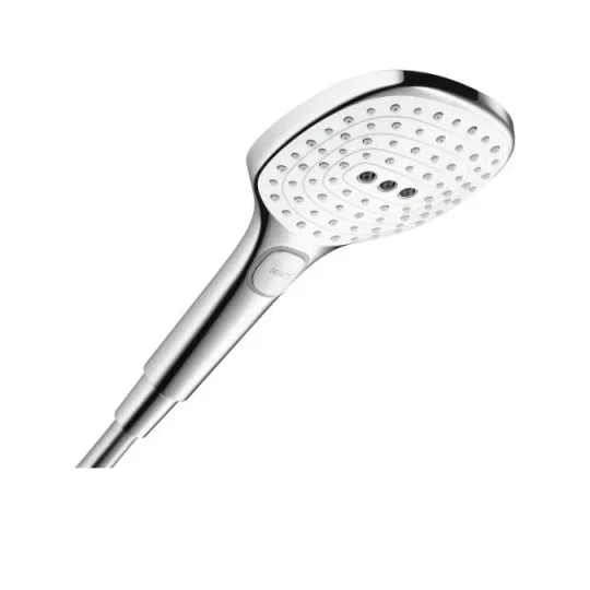 Hansgrohe Raindance Select E Hand Shower 120 3jet White/chrome detail view - Image 2