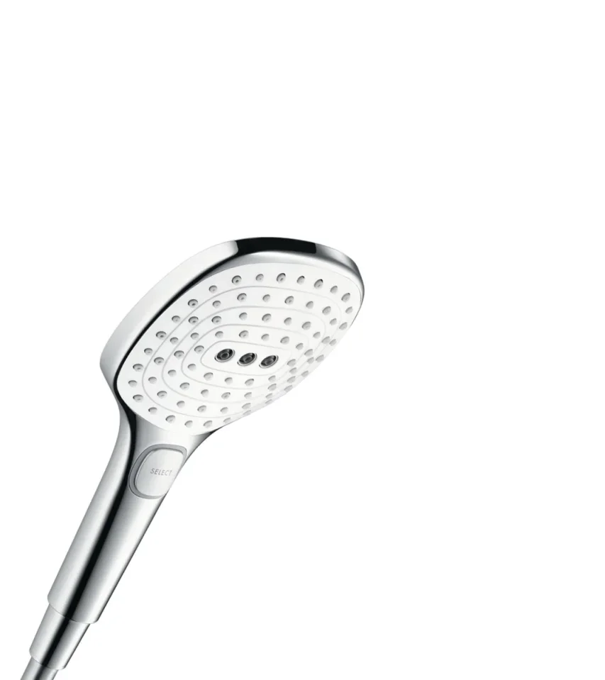 Hansgrohe Raindance Select E Hand Shower 120 3jet White/chrome product image - Image 1