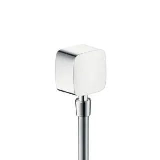 Hansgrohe Fixfit Wall Outlet With Non-return Valve And Pivot Joint Chrome detail view - Image 2
