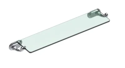 Burlington Guild Glass Shelf Chrome detail view - Image 2