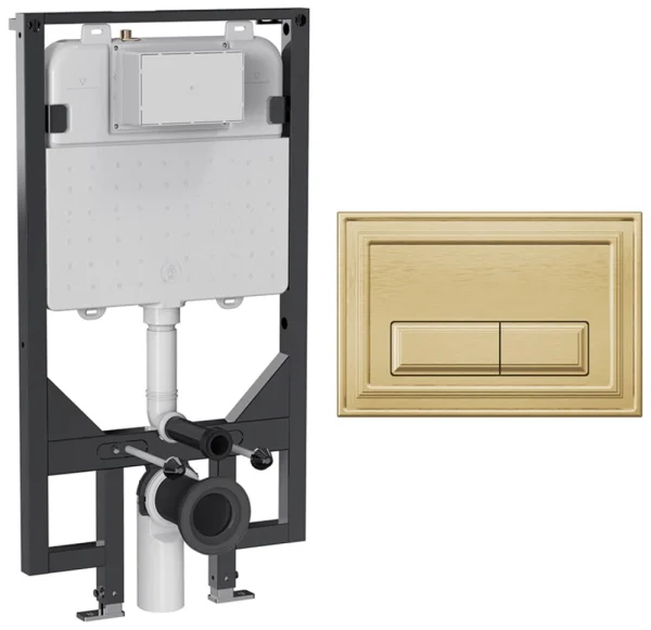 Crosswater Belgravia Frame Set 5 Brushed Brass
