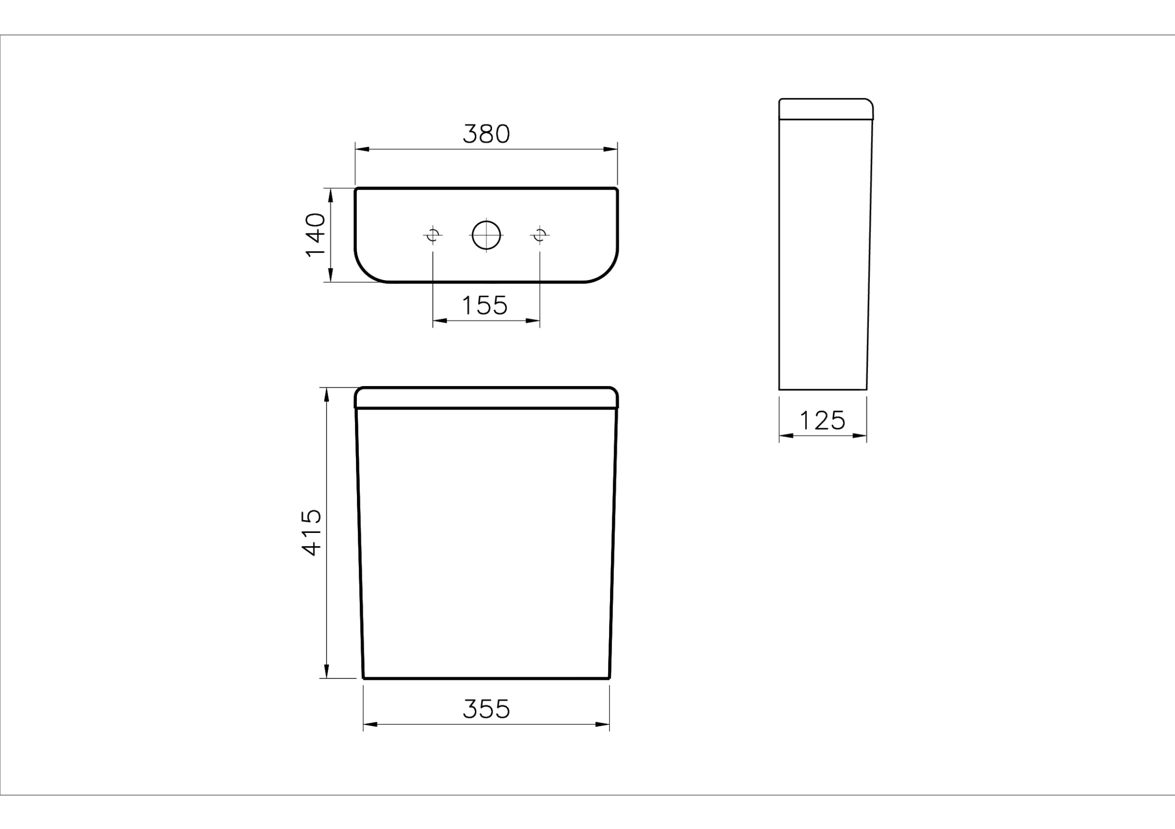 Britton Trim Close Coupled Cistern Inc Fittings Gloss White