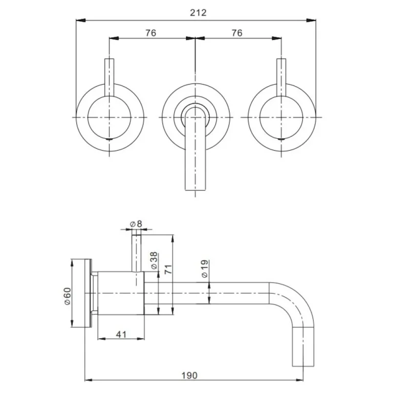 Crosswater MPRO Bath 3 Hole Filler Brushed Bronze detail view - Image 2