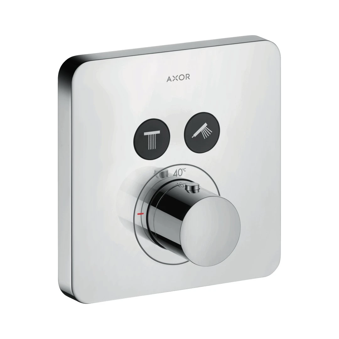 Axor Showersolutions Thermostatic Mixer Softsquare For Concealed Installation For 2 Outlets Chrome