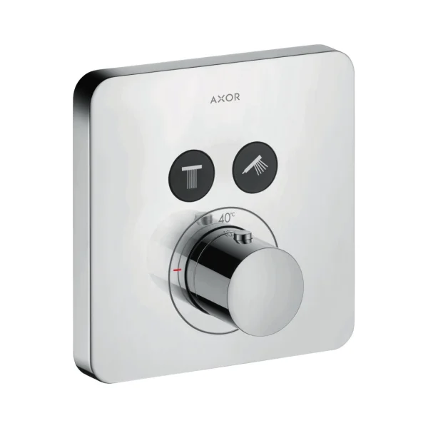 Axor Showersolutions Thermostatic Mixer Softsquare For Concealed Installation For 2 Outlets Chrome