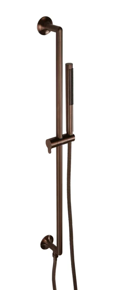 Just Taps Kono Slide Rail With Pencil Shower Handle And Hose Brushed Bronze product image - Image 1
