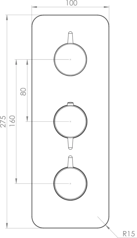 Saneux Eden 3 Way Handles & Plate Finish Kit In Portrait (for Ed021.bb) - Brushed Brass (pvd) detail view - Image 3