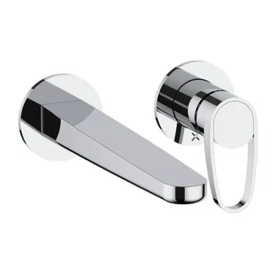 Crosswater Lazo 2 Hole Basin Set Chrome detail view - Image 3