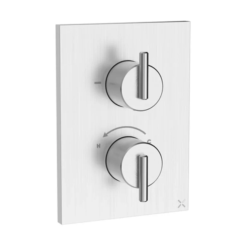 Crosswater Crossbox 3ONE6 Lever 2 Outlet Trim & Levers Stainless Steel detail view - Image 2