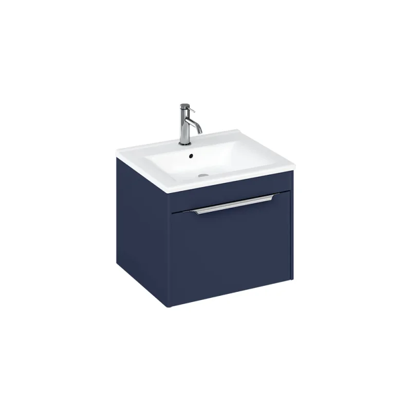 Britton Shoreditch Single Drawer Unit 550mm Matt Blue product image - Image 1