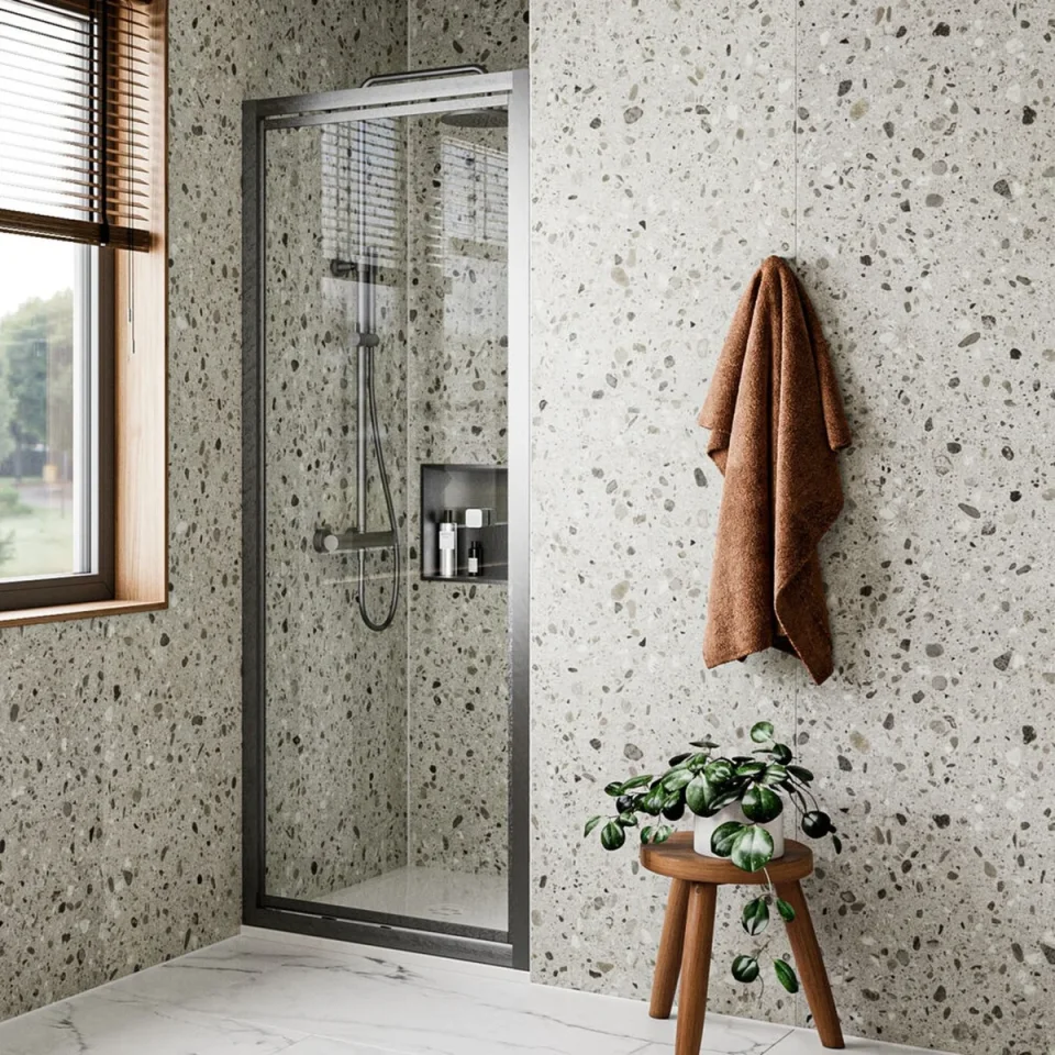 Crosswater 6mm Infold Door 800 Slate product image - Image 1