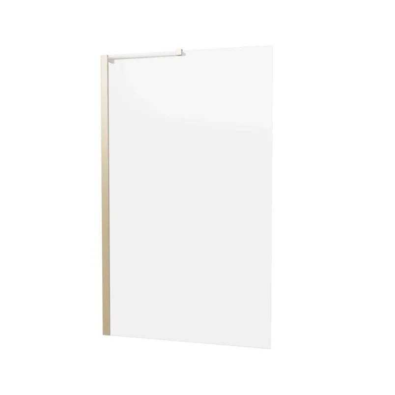 Crosswater 6mm Fixed Bath Screen 900 Brushed Brass detail view - Image 2
