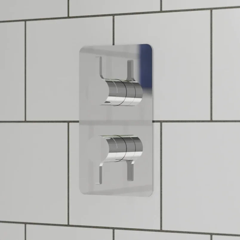 Britton Hoxton 2.0 Shower Mixer Without Diverter Including The Conceal Valve Chrome detail view - Image 2
