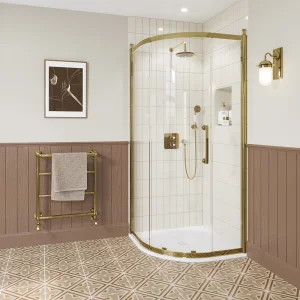 Burlington Classique Single Quadrant Door A 900 X 900 Moving Door Gold