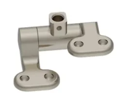 Burlington Guild Seat Hinges With Top Fixings Brushed Nickel detail view - Image 2