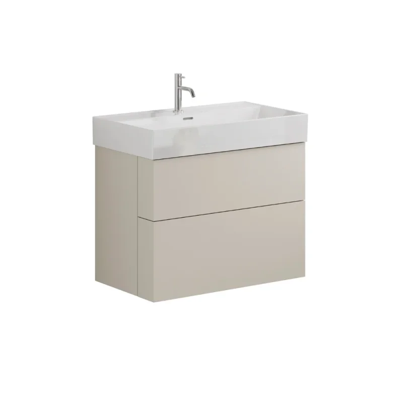 Crosswater Avenue Basin 1 Tap Hole Tall Ceramic Basin 800mm White detail view - Image 2