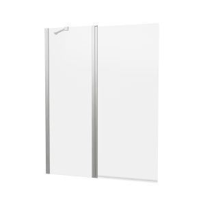 Crosswater Clear 6 Double Bath Screen 1150 Brushed Nickel