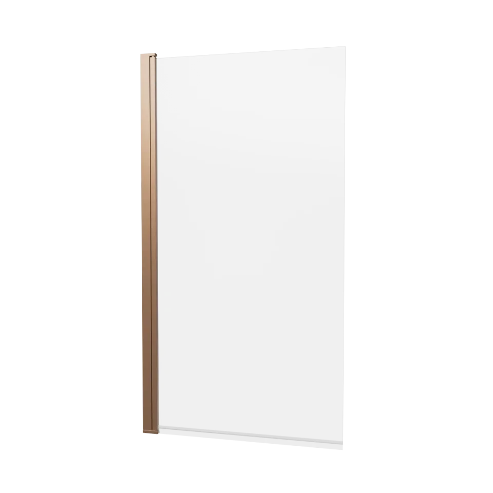 Crosswater 6mm Hinged Bath Screen 800 Brushed Bronze detail view - Image 2