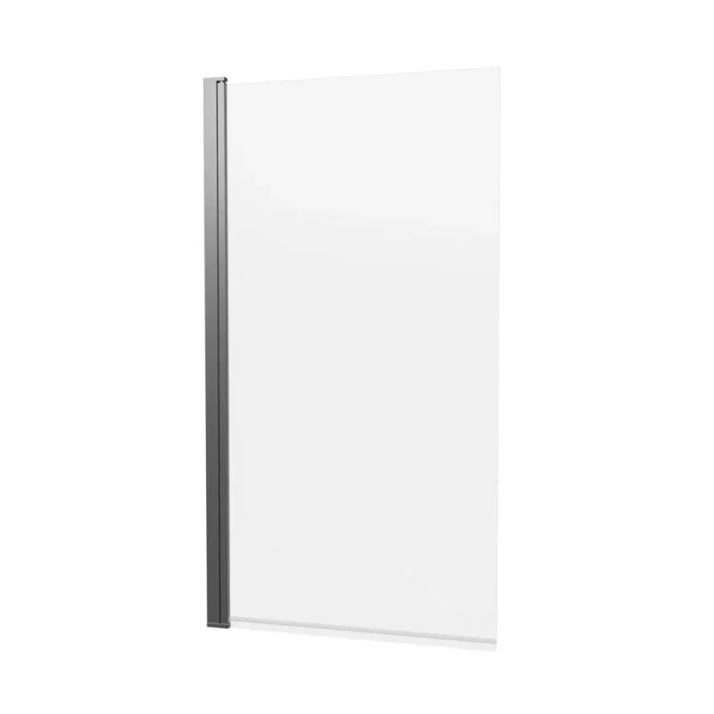 Crosswater 6mm Hinged Bath Screen 800 Slate detail view - Image 2