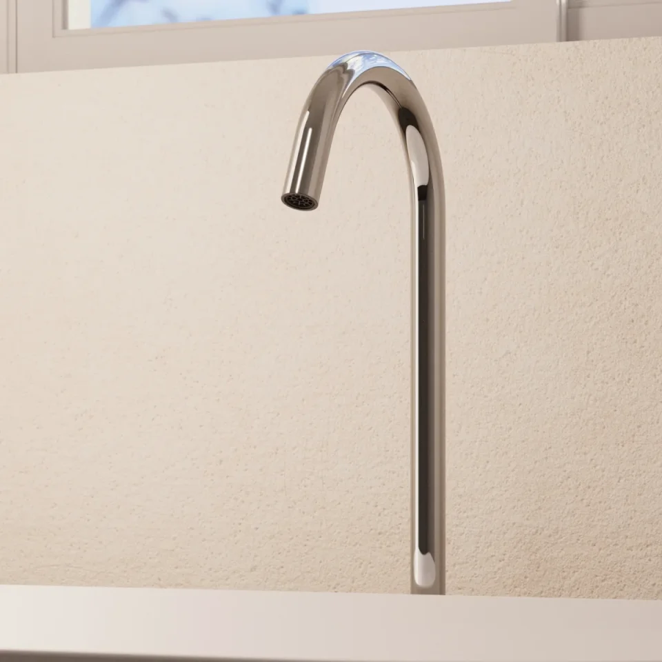 Crosswater Bath Spout Floor Standing Chrome detail view - Image 2
