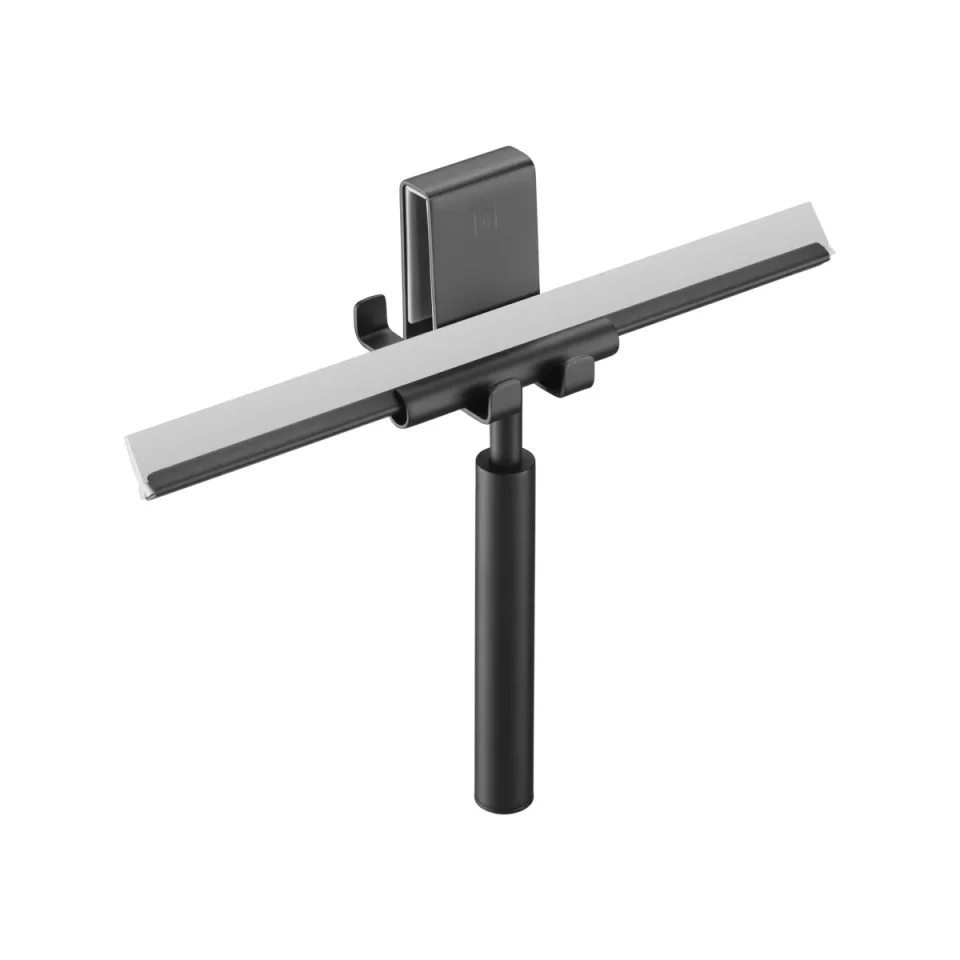 Just Taps Shower Squeegee And Towel Hook Matt Black product image - Image 1